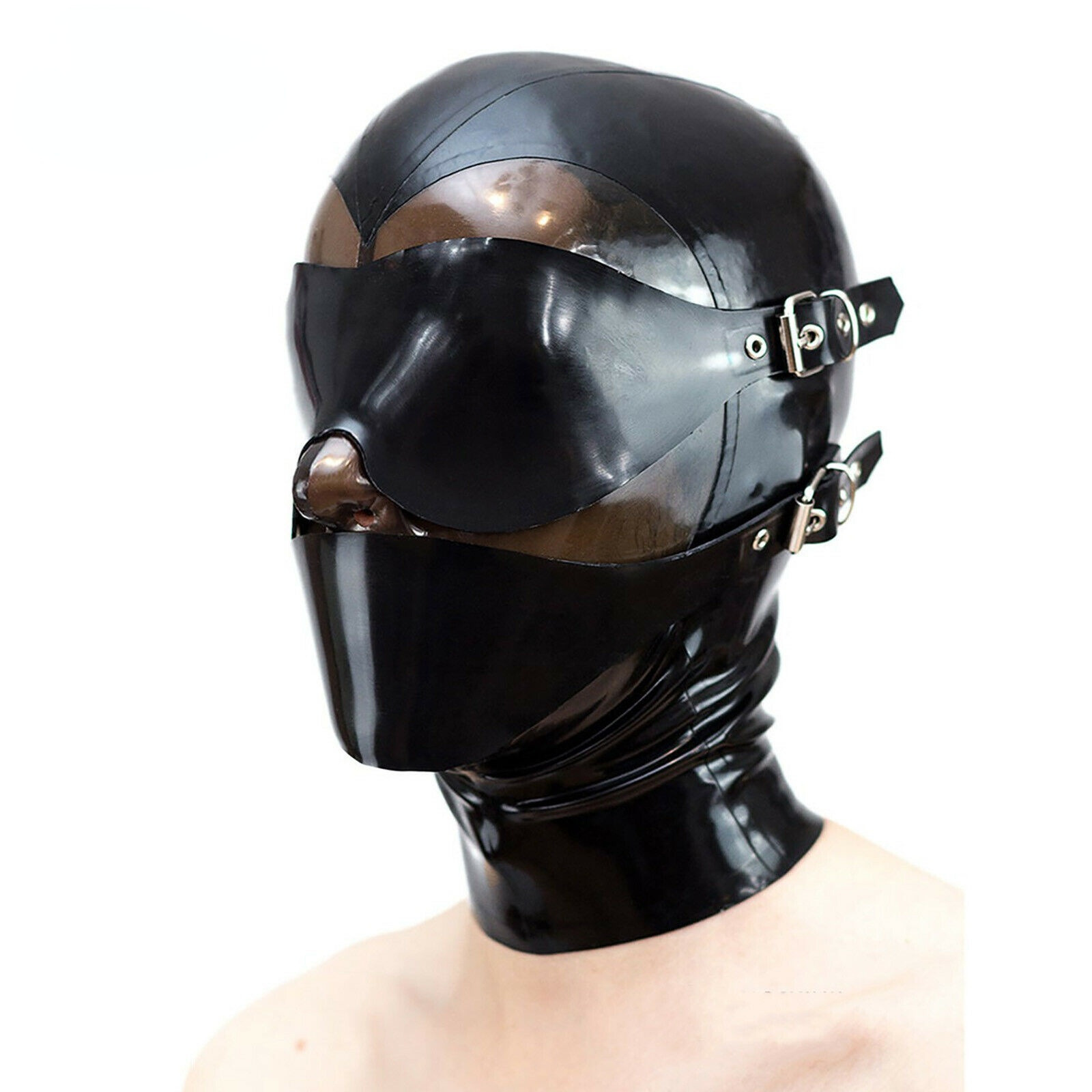 Full Enclosure Latex Hood with Back Zipper Full Enclosure Latex Hood with Back Zipper