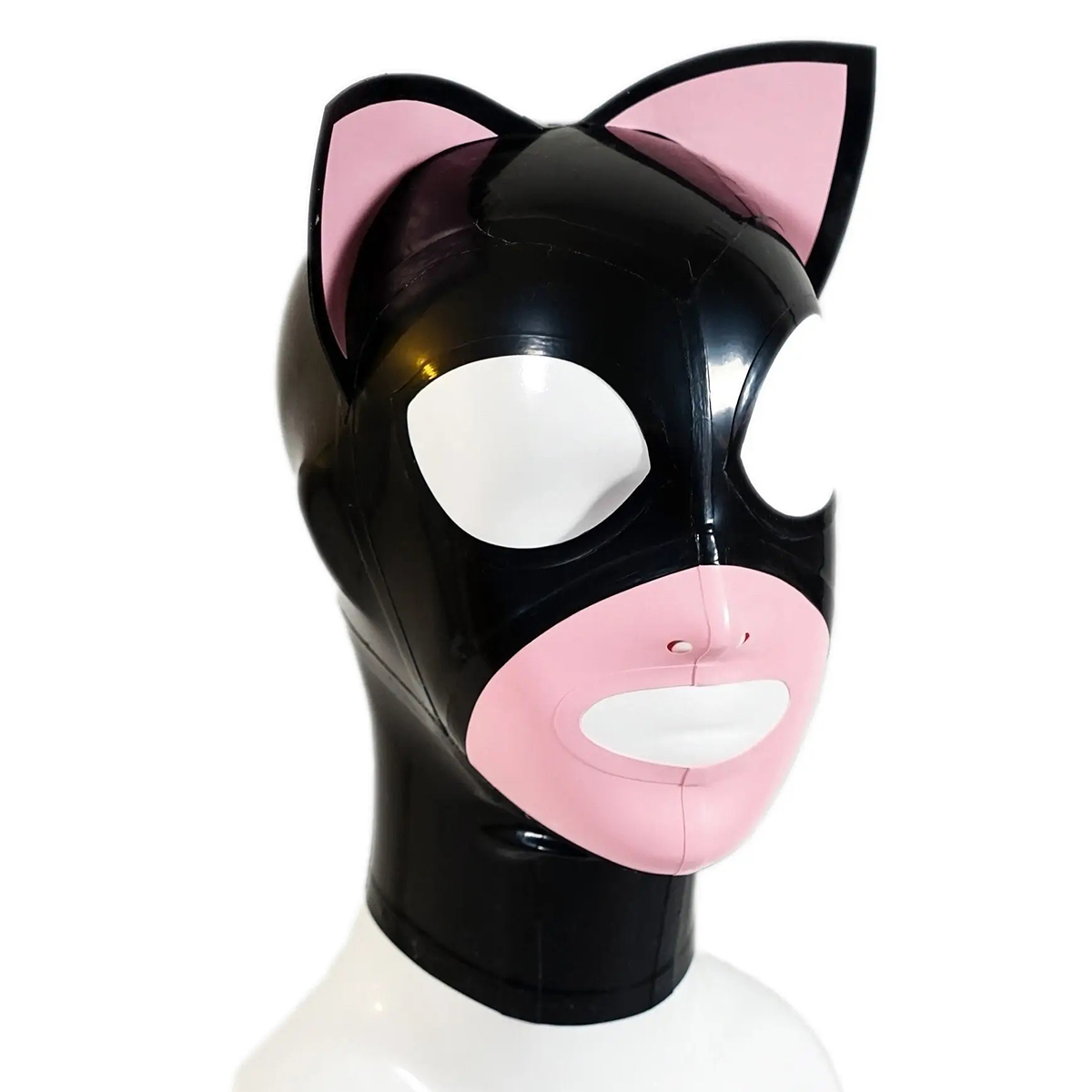 Latex Pink Kitty Hood Latex Pink Kitty Hood