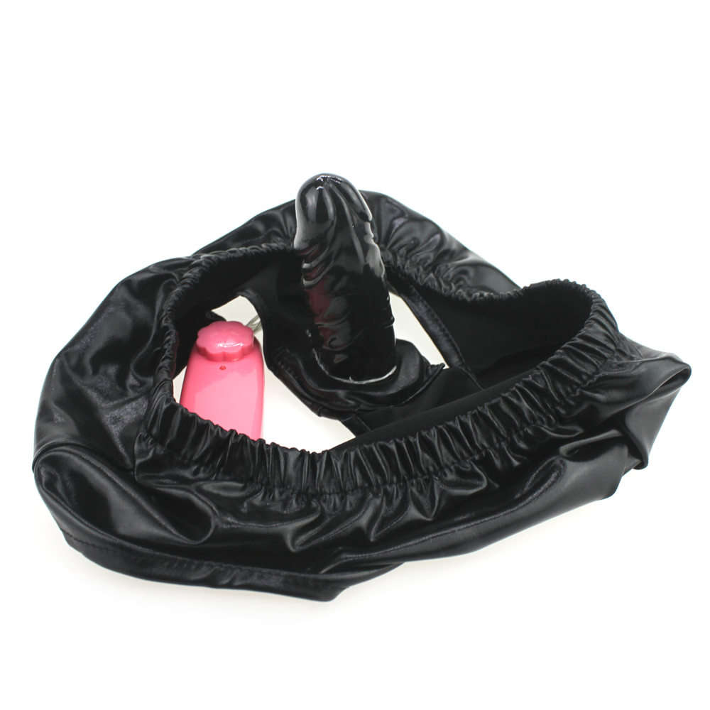 Faux Leather Latex Masturbation Vibration Penis Panties Faux Leather Latex Masturbation Vibration Penis Panties